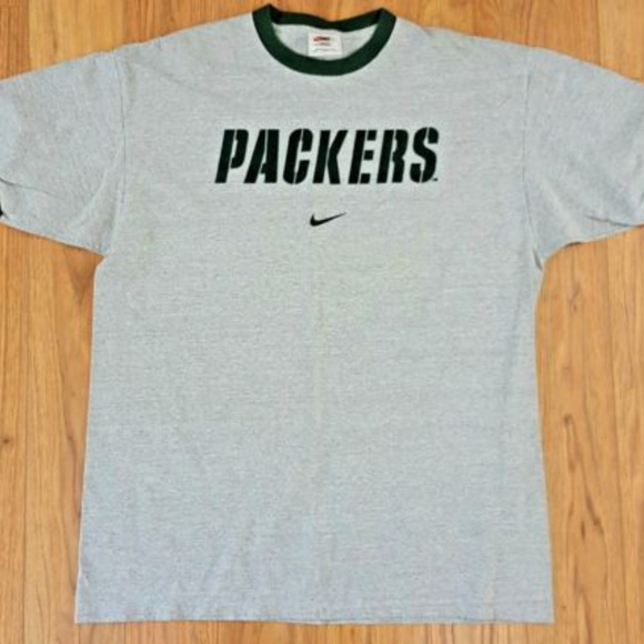 Nike Green Bay Packers Ringer Tee T-Shirt  Large - Picture 2 of 8